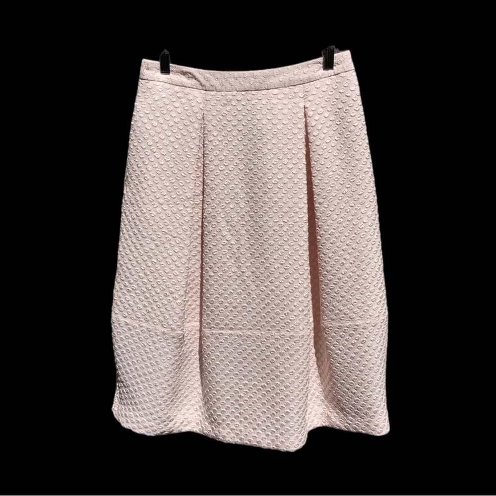 🌻Chelsea28 Woven Polka Dot Blush Pink MIDI Skirt Size Small